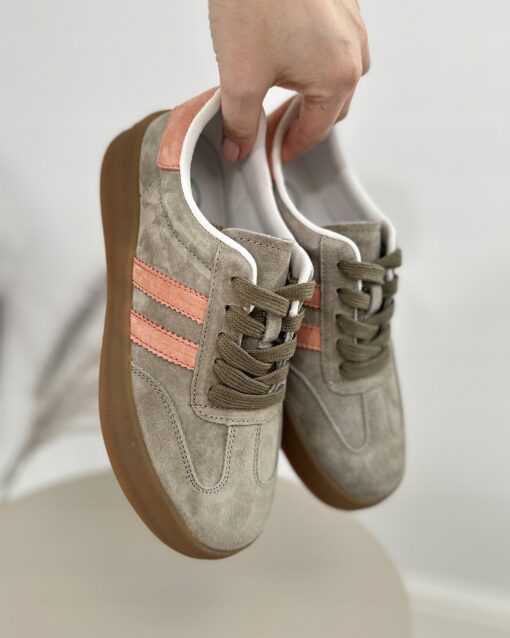 Buty Sportowe Damskie Filippo Skórzane DP6764/25 Khaki