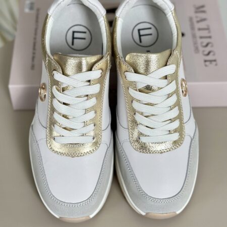 Białe Sneakersy Damskie Filippo Skórzane DP6858
