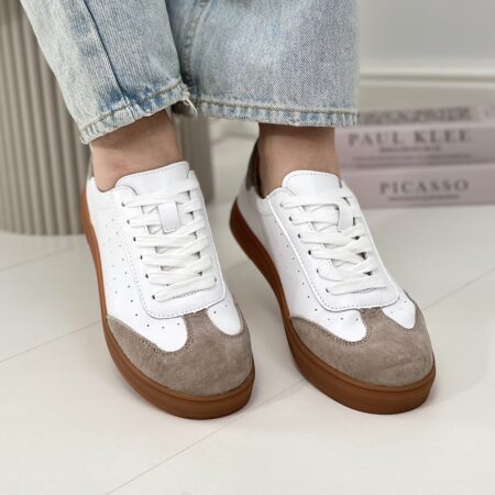 Białe Buty Wiosenne Filippo Skórzane DP6128