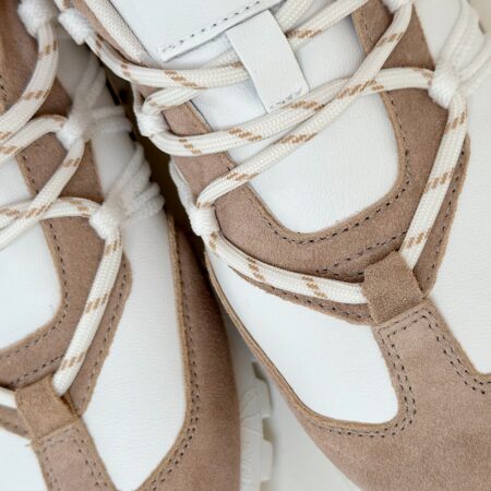 Detal – zbliżenie na sznurowanie i przeszycia w modelu Artiker 56C1738 – artiker buty sneakersy